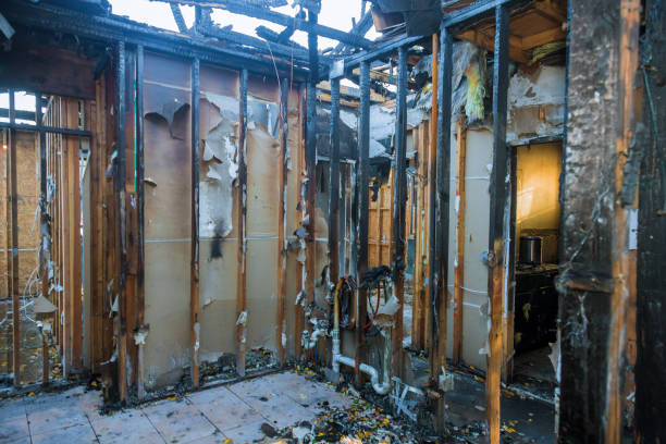 Professional Fire Damage Removal technician working in Rockcreek, OR
